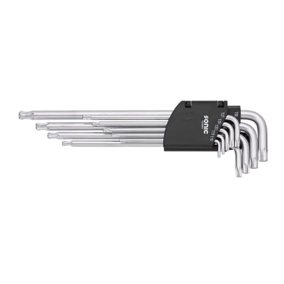 Bild av SONIC 600909 Ensemble de tournevis coudés T10, T15, T20, T25, T27, T30, T40, T45, T50 Acier chrome vanadium 9