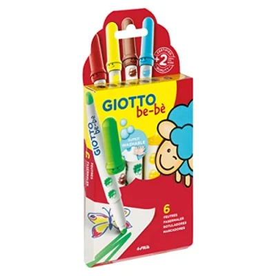 Bild av GIOTTO be bè F469800: Filtpennor 6 stycken i en uppsättning redan för barn från 2 år tvättbara perfekt småbarn