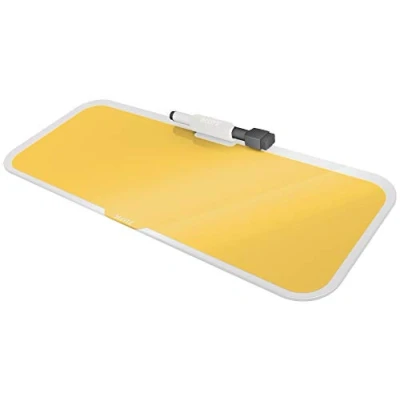 Bild av Leitz Cosy Whiteboard Memotavla i Glas, för Skrivbord, Lätt att Rengöra, Gul, Serien, 52690019