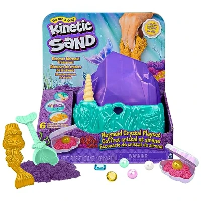 Bild av KineticSand Kinetisk Sand Sjöjungfru Kristall Lekset
