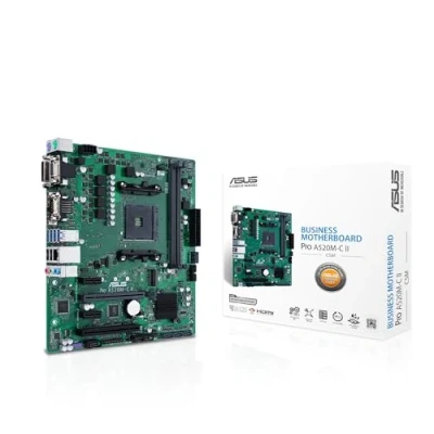 Bild av ASUS PRO A520M C II/CSM Business moderkort sockel AMD AM4 mATX, LPC Debug huvud, Control Center Express, stöder SMBUS fjärrkontroll IT hantering