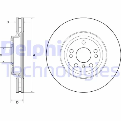 Bild av DELPHI BG9148C Disque de frein 330 32 5 ventilé revêtu à haute teneur en carbone sans roulement roue, bague ABS MERCEDES BENZ: Classe ML