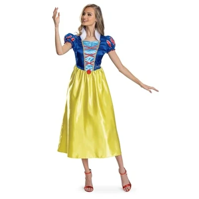 Bild av DISGUISE 158369E EU Snövit Basic Plus vuxen (Eu) Disney prinsessa maskeradklänning, kvinnor, multi, L
