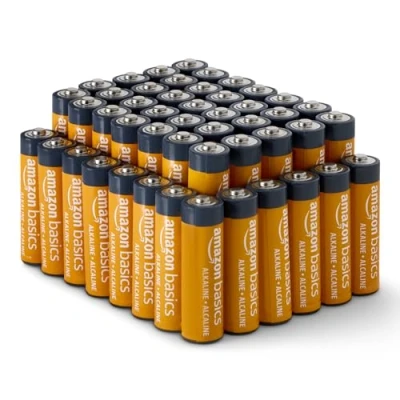 Bild av Amazon Basics AA alkaliska batterier, kraftfulla, 1,5 V, 48 pack (utseendet kan variera)