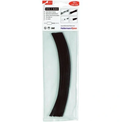 Bild av Hellermann Tyton HIS 3 Bag Krympslang 200 mm, 3:1, 10 pack 1,5/0,5 mm