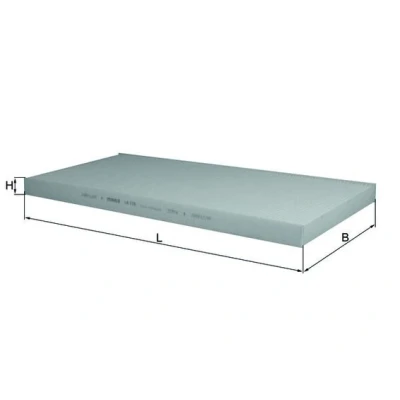 Bild av MAHLE ORIGINAL LA 170 Filtre d&#039;habitacle à particules 450,0 208 25,0 MAN: TGA, TGS, TGX, IVECO: Trakker, S WAY, SCANIA: L,P,G,R,S series, P,G