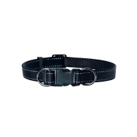 Bild av Dogman Nylon Hundhalsband Iris Svart Small 10mmx22 35cm