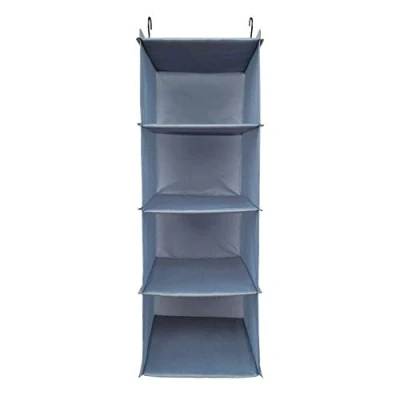 Bild av BrilliantJo Hanging Closet Organizer Set för kläder Tröjor 4 hängande garderobshyllor, tvättbar hopfällbar hängduk garderob (30 X 30 80 cm, Blågrå)