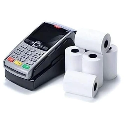 Bild av 1,000 Rolls of 57 x 40 mm maskin till kreditkort, PDQ termalpapper rullar kontanter mottagning