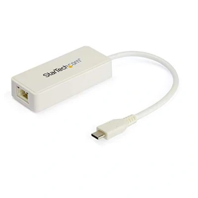 Bild av StarTech.com USB 3.1 C Ethernet adapter with Extra Port White network