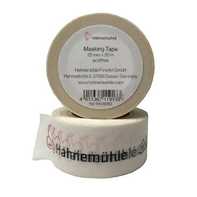 Bild av Hahnemühle Hahnem hle Maskeringstejp, vattent t washi tejp, l mplig f r akvarell, 20 meter ng (vit, 25 mm)
