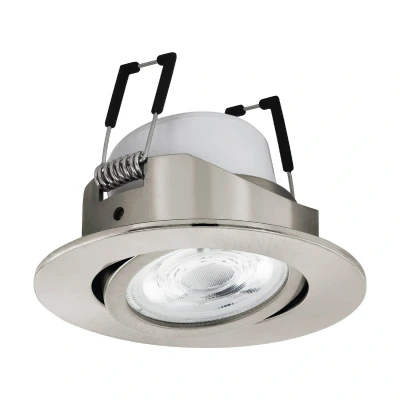 Bild av EGLO connect.z Smart Home LED inbyggnadsspot Saliceto Z, Ø 88 mm, ZigBee, app och röststyrning, ljusfärg justerbar, dimbar, aluminiuminbyggnadsspot nickel matt