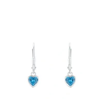 Bild av Prinzessin Lillifee Örhängen 925 Sterling Silver Flickor Barnörhängen med Cubic Zirconia Syntetiskt 2,1 cm Rosa hjärta Kommer i smycken presentask, mittel, Silver,