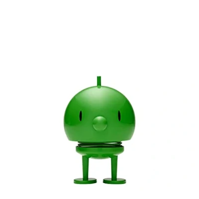 Bild av Hoptimist Bumble, vobbelfigur, skandinavisk dekoration för vardagsrum, skrivbord, kontor, hall, badrum, modern &amp; skandinavisk, bra present, 7,5 x 8,5 10,7 cm, medium, grön
