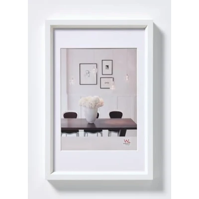 Bild av walther design tavelram vit 40 x 50 cm med passepartout, Steel Style plastram ES050W