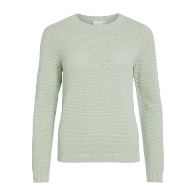 Bild av Vila dam Vidalo O hals L/S stickad topp Noos, Siltgrön, L