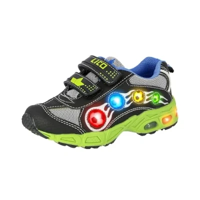 Bild av Lico ADRIAN V BLINKY Pojke Sneakers, Svart/kungsblå/grön, 25 EU