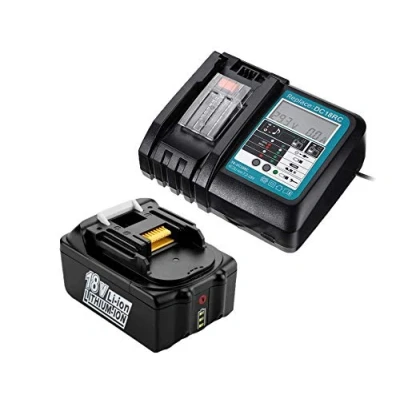 Bild av Laddare och Batteri 18V 5,0Ah för Makita BL1830 BL1840 BL1850, Radio DMR100 DMR101 DMR102 DMR103B DMR104 DMR105 DMR106 DMR107 DMR108 DMR109 DMR110,Makita DHP482 DUC353Z DCL182Z DLM431 DCF300Z