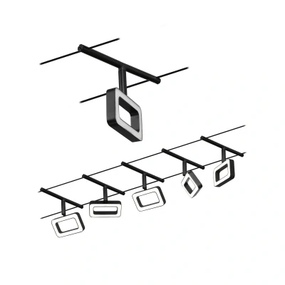 Bild av Paulmann Frame LED vajersystem 5 lampor svart matt