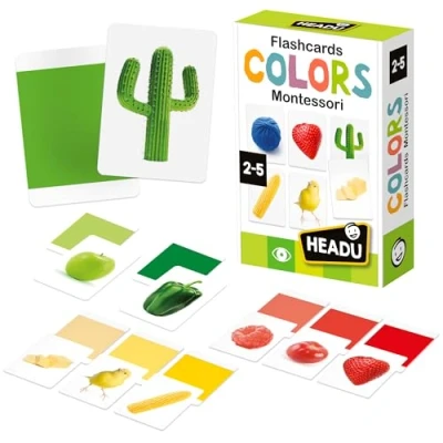 Bild av Headu Flashcards Colors Montessori Alla Färger För Små Mu27859 Pedagogiskt Spel Barn 2 5 År Tillverkad I Italien