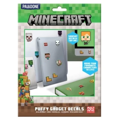 Bild av Minecraft Officiella licensierade puffiga prylar, dekaler för laptop och telefon pojkar flickor, Creeper, Steve, TNT gamer gåva, övervärldsdekaler alla åldrar Paladone