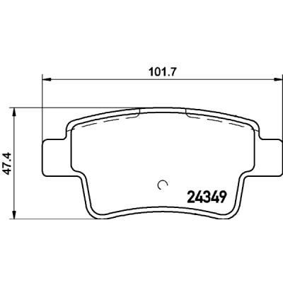 Bild av HELLA 8DB 355 015 861 Jeu de plaquettes frein non préparé pour indicateur d&#039;usure avec vis d&#039;étrier accessoires