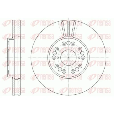 Bild av REMSA 6793.10 Disque de frein Essieu avant 296, 296 32 5 ventilé LEXUS: IS I Berline, GS II, Sportcross
