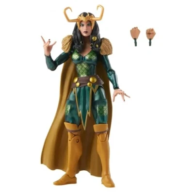 Bild av Marvel Legends Series Loki, Agent från Asgard, retroförpackning, 15 cm stor actionfigur, 2 tillbehör