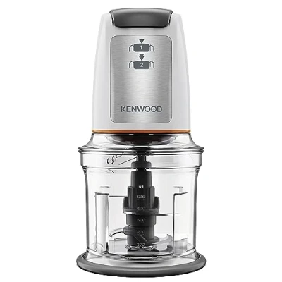 Bild av Kenwood Easy Chop CHP61.100WH dokumentförstörare, elektrisk minidokumentförstörare med 2 hastighetsinställningar, 0,5 l arbetsbehållare, 500 watt, vit
