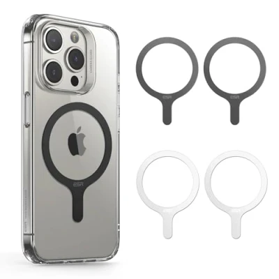 Bild av ESR för MagSafe ring, universell magnetisk 4 pack klistermärke, trådlös konverteringssats iPhone 16/15/14/13/12/11/X serien, Galaxy S24/S23/S22/S21, Android telefon,