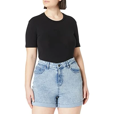Bild av Urban Classics Ladies 5 Pocket Shorts Jeansshorts, Storlek: 29, Light skyblue washed