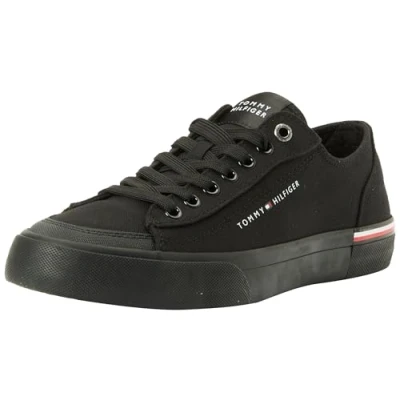 Bild av Tommy Hilfiger herr Corporate Vulc Canvas Vulkaniserade sneakers, Svart, 8 UK, 42 EU