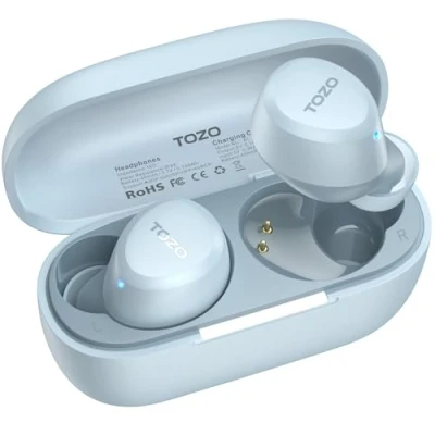 Bild av TOZO A1 Mini Wireless Earbuds Bluetooth 5.3 in Ear Lättviktshörlurar Inbyggd mikrofon, uppslukande premiumljud Långdistansanslutningsheadset (kompatibelt för Small Ear) (blå)