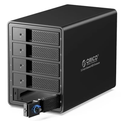 Bild av ORICO dockningsstation för hårddisk, extern USB 3.0 till SATA dubbla hårddiskar 2,5 &quot;och 3,5&quot; HDD och SSD, får åtkomst 80 TB som frilansare eller på hemmakontoret