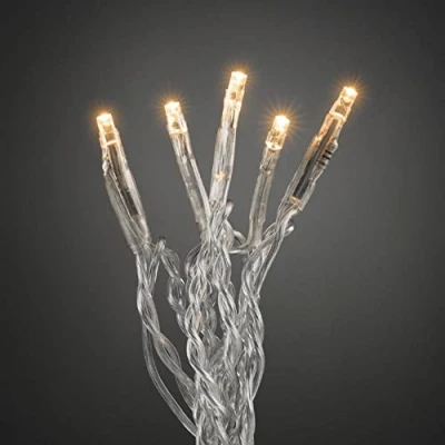 Bild av Konstsmide Micro LED ljusslinga, svetsad, 10 bärnstensfärgade dioder, 24 V innertrafo, transparent kabel 6350 823