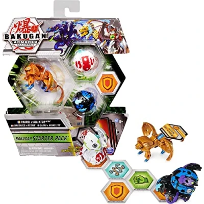 Bild av BAKUGAN startpaket med 3 Armored Alliance (Ultra Pharol x Gillator, Basic Garganoid Webam, Sabra Krakelios)