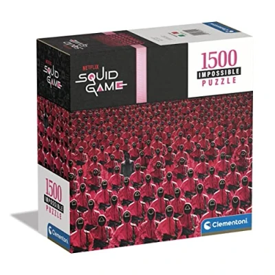 Bild av Clementoni Adult Puzzle 80504 Pussel 1500 Impossible Squid Game Netflix, 14 99 år, för vuxna