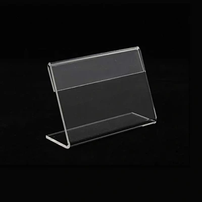 Bild av 100 st mini akryl skylt displayhållare 4 cm x 2 pris namn kort etikett stativ fodral biljett märkning