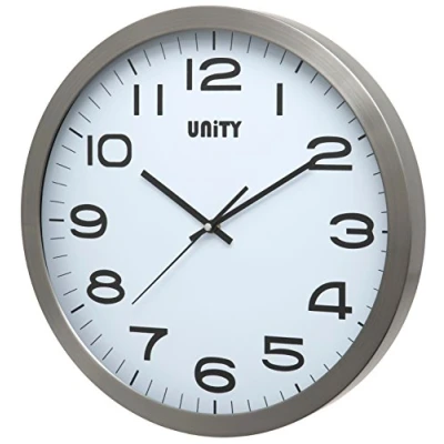 Bild av Unity Stor Väggklocka, Manhattan Metall, Silver, 40 cm/16 tum