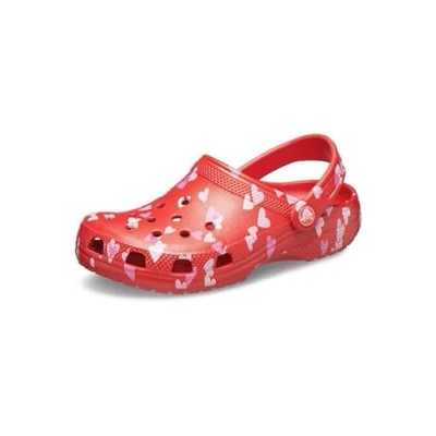Bild av Crocs Unisex barn klassisk grafisk träsko, Körsbärsröd, 8 UK Child