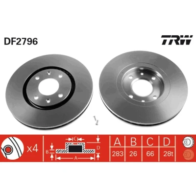 Bild av Bromsskiva Trw DF2796