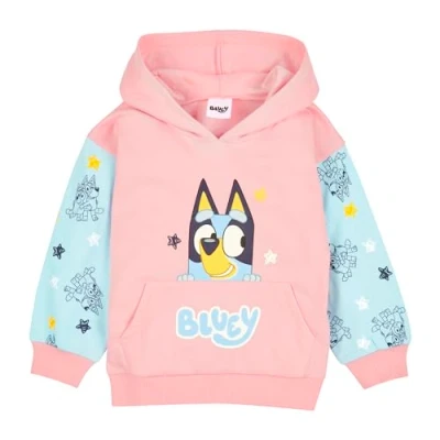 Bild av Bluey huvtröja för flickor, bomull mode jumper Rosa, 7 8 Years