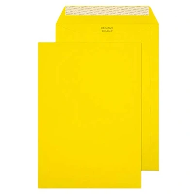 Bild av Blake Creative Colour C4 229 x 324 mm 120 gsm plånboksfodral kuvert (403) banan gul förpackning med 250