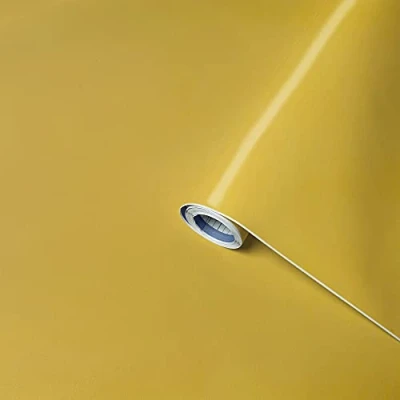 Bild av Venilia självhäftande film, enfärgad, matt, curry, dekorativ möbelfilm, tapeter, PVC, utan ftalater, gul, 160 µm (tjocklek: 0,16 mm), 67,5 cm x 2 m, 54360
