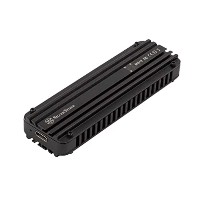 Bild av SilverStone Technology SST MS12 20 Gbps SuperSpeed USB 3.2 typ C till NVMe M.2 SSD hölje, svart