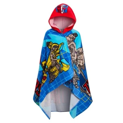 Bild av Transformers pojkar handduk med huva barn poncho 100 % bomull strandhandduk humla badhandduk klä upp sig simning wrap, mång, en storlek