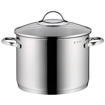 Bild av WMF Provence Plus grönsaks soppgryta induktion 24 cm, glaslock, kastrull stor 8,8 l, Cromargan polerat rostfritt stål, obelagd, ugnssäker