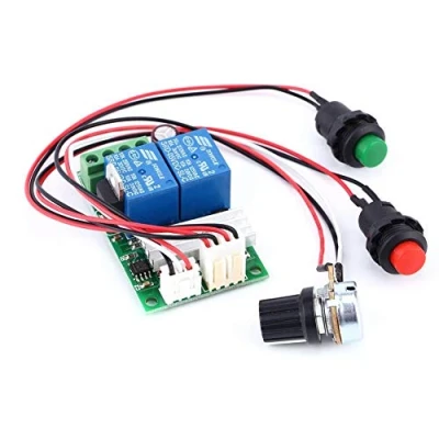 Bild av DollaTek PWM DC motorvarvtalsstyrenhet hastighet justerbar vändbar knappbrytare 6 V 12 24 3 A 80 W