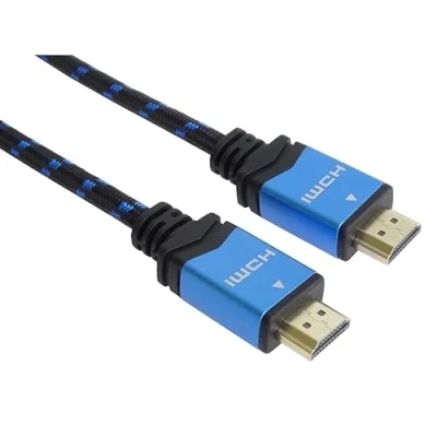 Bild av PremiumCord 4K High Speed HDMI 2.0b kabel 3 m M/M 18 Gbps med Ethernet, kompatibel Video 4K@60Hz UHD 2160p, 3D guldpläterade anslutningar, bomullshölje,