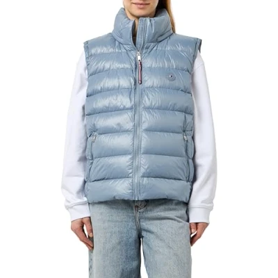 Bild av Tommy Hilfiger Curve Feminine Gloss VEST Väst, Storlek: 50, Flint blue